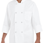 Eight Pearl Button Chef Coat Long Sizes