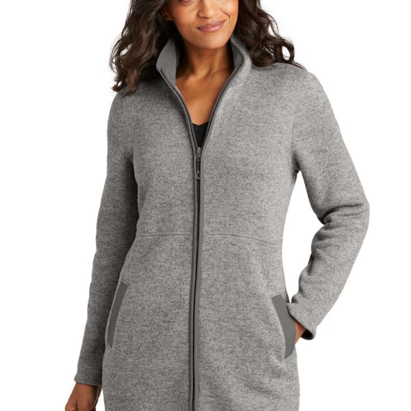 Women's Arc Sweater Fleece Long Jacket Thumbnail