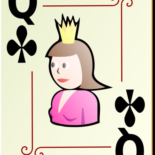 nicubunu Ornamental deck Queen of clubs Thumbnail
