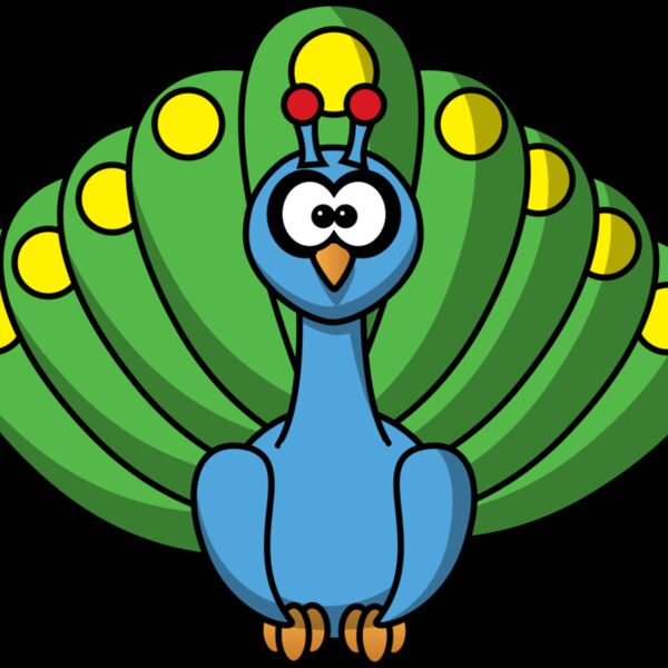 StudioFibonacci Cartoon peacock Thumbnail