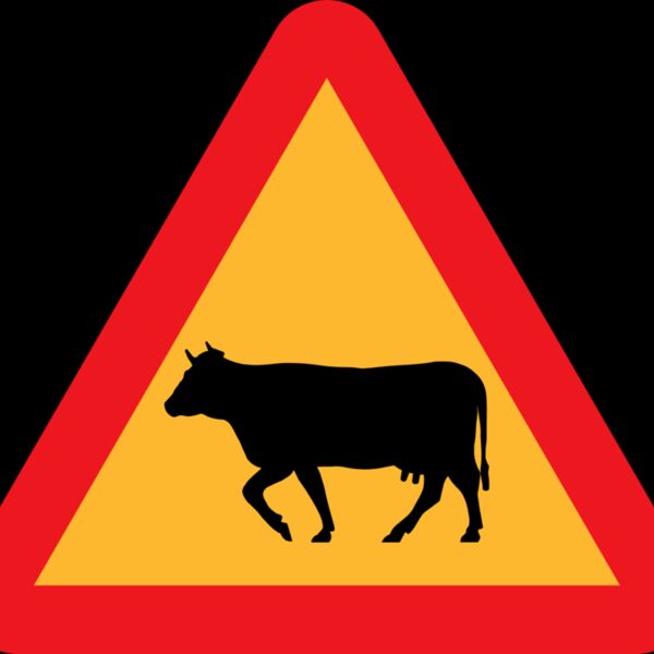 ryanlerch Warning Cows Roadsign Thumbnail
