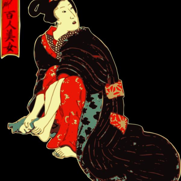 j4p4n Woman in a Kimono cleans her feet Thumbnail