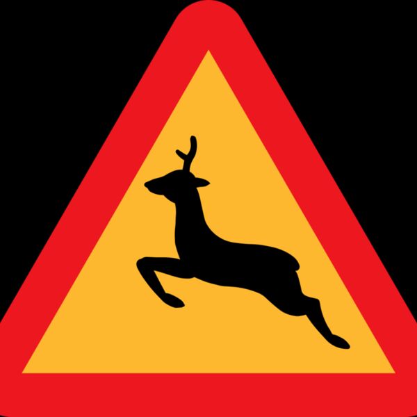 ryanlerch Warning Deer Roadsign Thumbnail