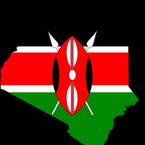 Kenya flag map Thumbnail