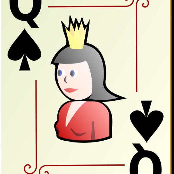 nicubunu Ornamental deck Queen of spades Thumbnail
