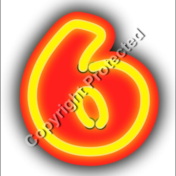 rwwgub Neon Numerals 6 Thumbnail