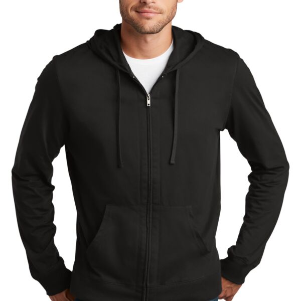Young Mens Lightweight Jersey Full Zip Hoodie Thumbnail